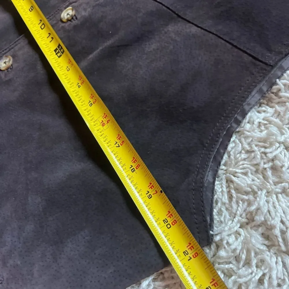 GREATLAND APPAREL Men's Medium Vintage Brown Genuine Leather Vest Western Cowboy